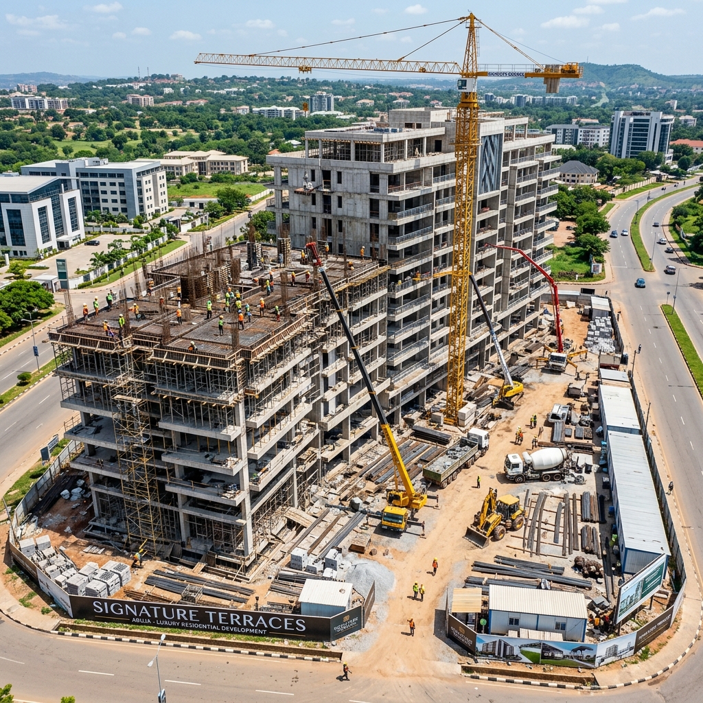 Providence Homes construction site in Abuja